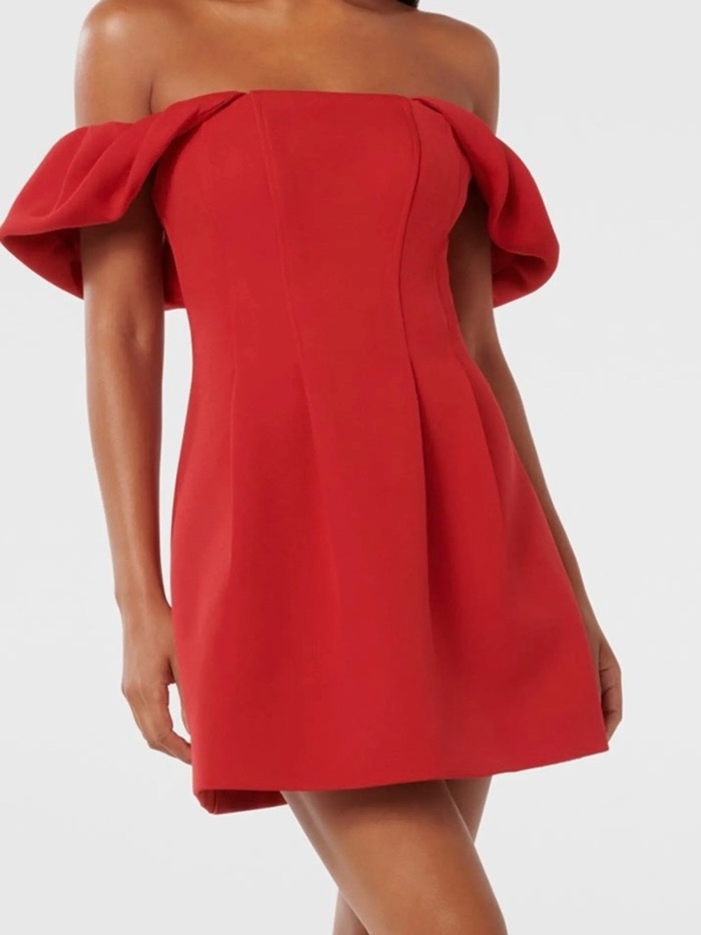 Ever New Strapless Red Corset-Style Dress